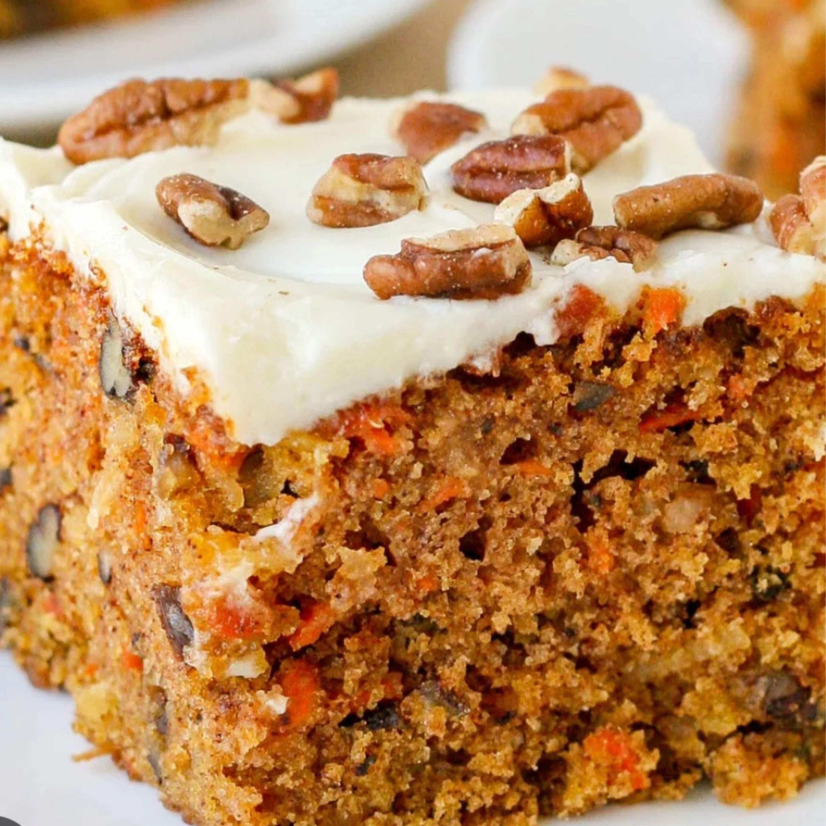 Elaine’s Café carrot cake with cream cheese frosting